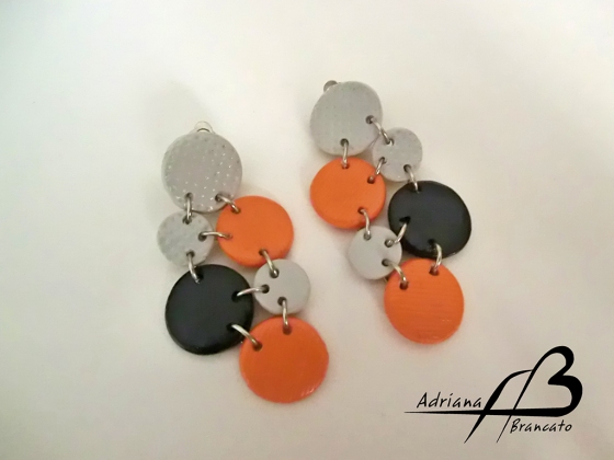 Pendientes Esferas Naranjas by Adriana Brancato